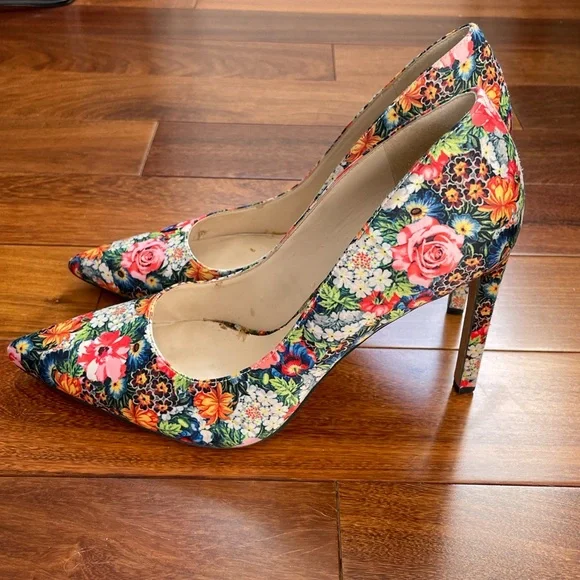 Nine West Multicolor Floral Heels - Picture 2 of 5
